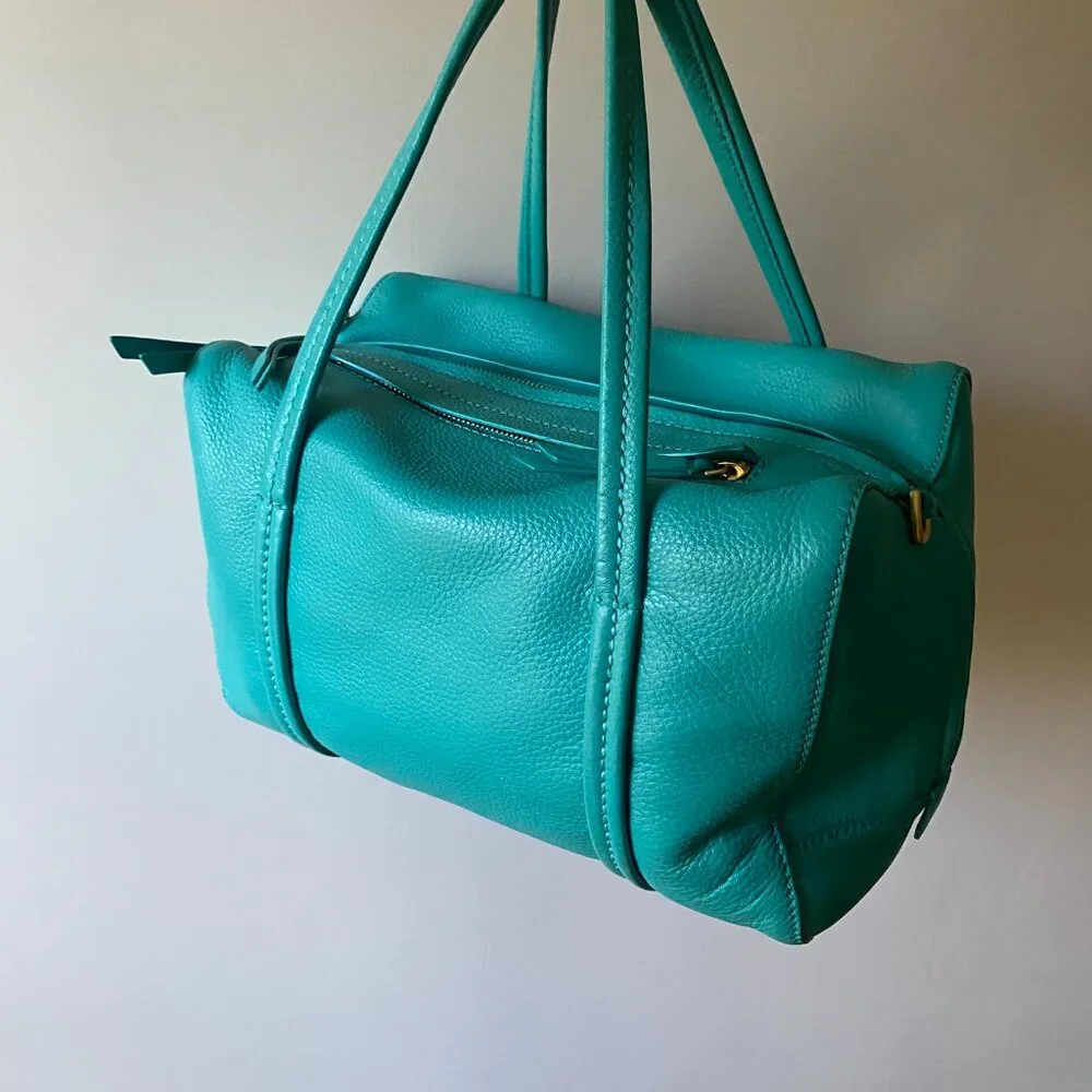 Vera Bradley Mallory Turquoise Leather Handbag - Brand New - Picture 6 of 15